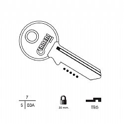 23 1481 ΚΛΕΙΔΙ TRI-CIRCLE (TL5R) (5 ΤΕΜ.)