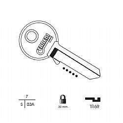 23 1482 ΚΛΕΙΔΙ TRI-CIRCLE (TL5) (5 ΤΕΜ.)