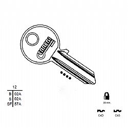 56 1456-Β ΚΛΕΙΔΙ CISA (CS204-100TEM)