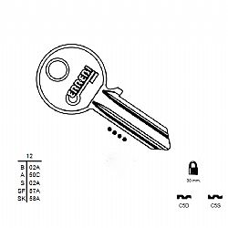 56 1454-B ΚΛΕΙΔΙ CISA (CS206-100ΤΕΜ)