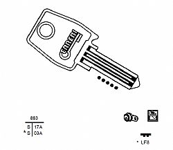 25 2171 ΚΛΕΙΔΙ L&F (LF2) (5 ΤΕΜ.)