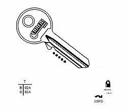 2189-Α ΚΛΕΙΔΙ CISA (CS7) (5 ΤΕΜ.)