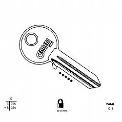 25 2451 ΚΛΕΙΔΙ CISA (CS14) (5 ΤΕΜ.)